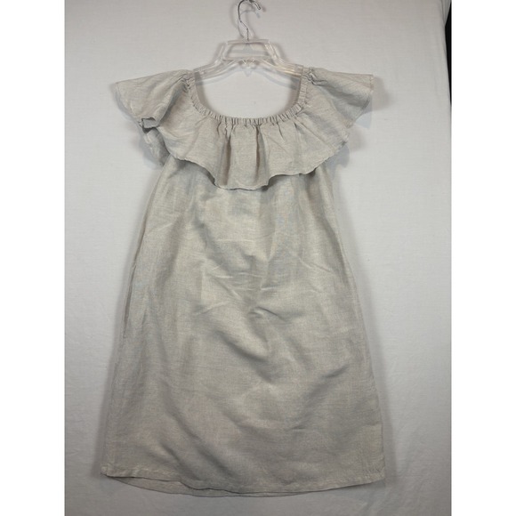 Tommy Bahama Dresses & Skirts - Tommy Bahama St. Lucia Linen Blend Off The Shoulder Dress Small Beige Tan